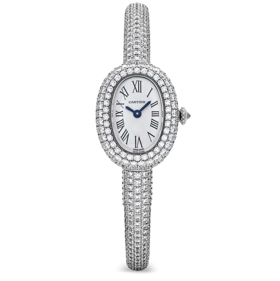 Cartier White Gold and Diamond  Baignoire Size 15 New 2025