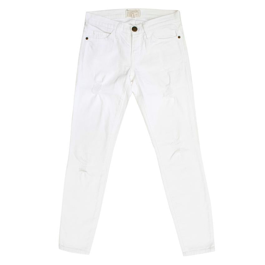 Current/Elliot White Distressed Jeans