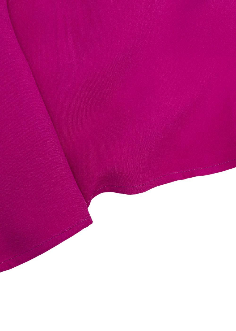 Andrew GN Fuchsia Crystal Embellished Neck Mini Dress
