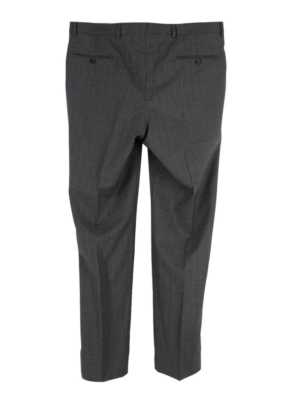 Ejjeh Bespoke Tailored Grey Striped Single-breasted Suit