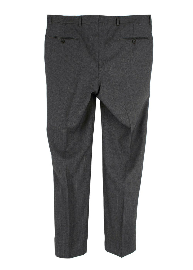 Ejjeh Bespoke Tailored Grey Striped Single-breasted Suit