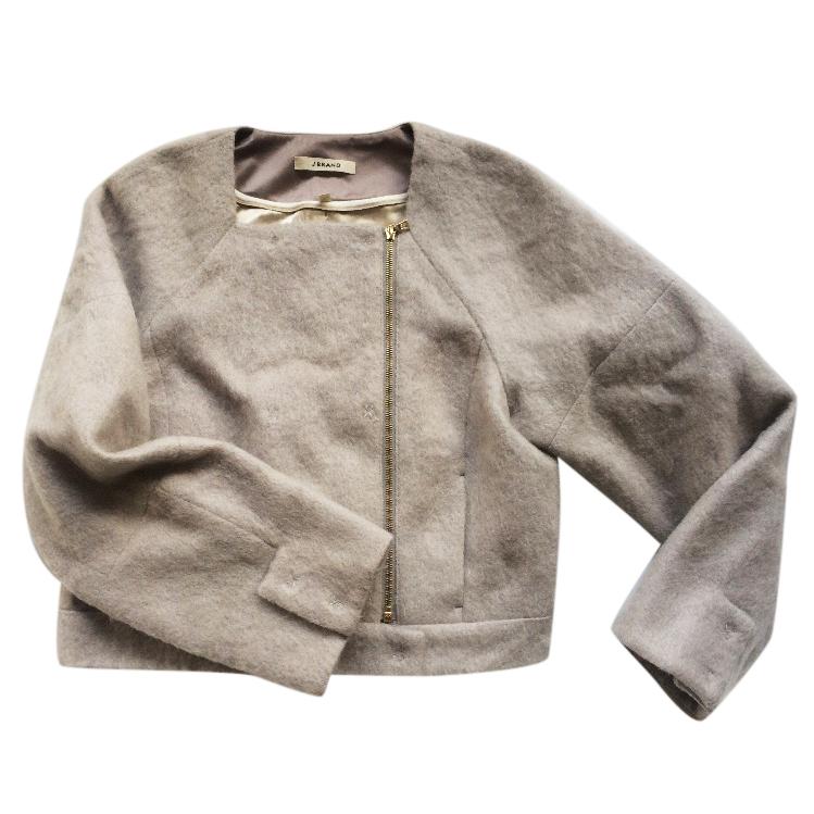J Brand light grey wool/mohair jacket