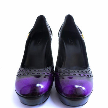 Gucci Barclay Purple Leather Platform Pumps