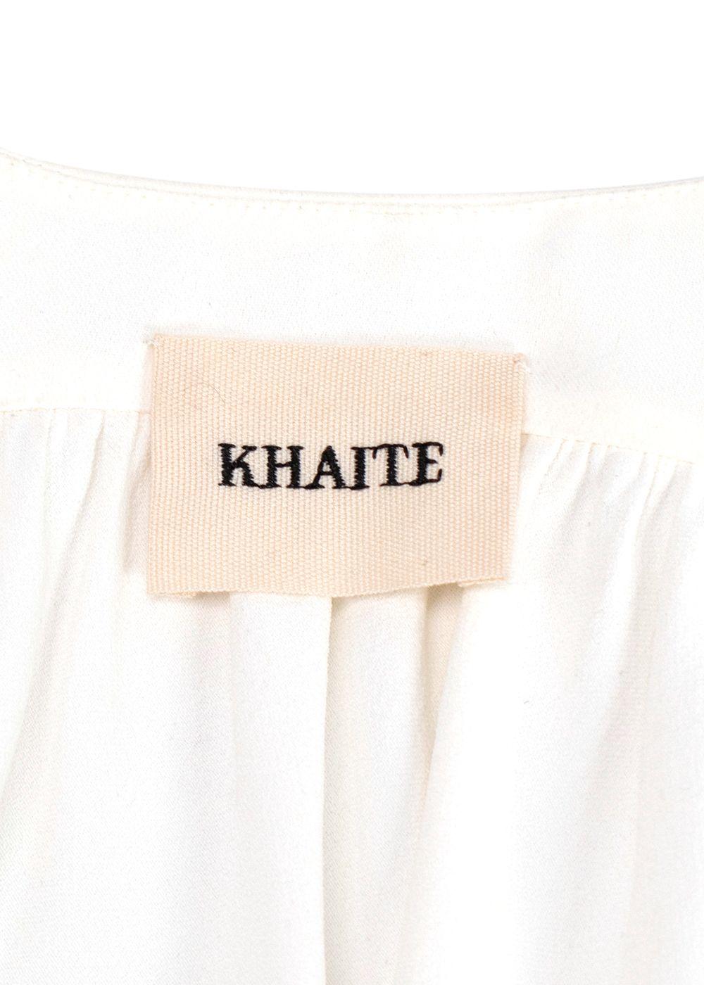 Khaite White Connie Midi Dress