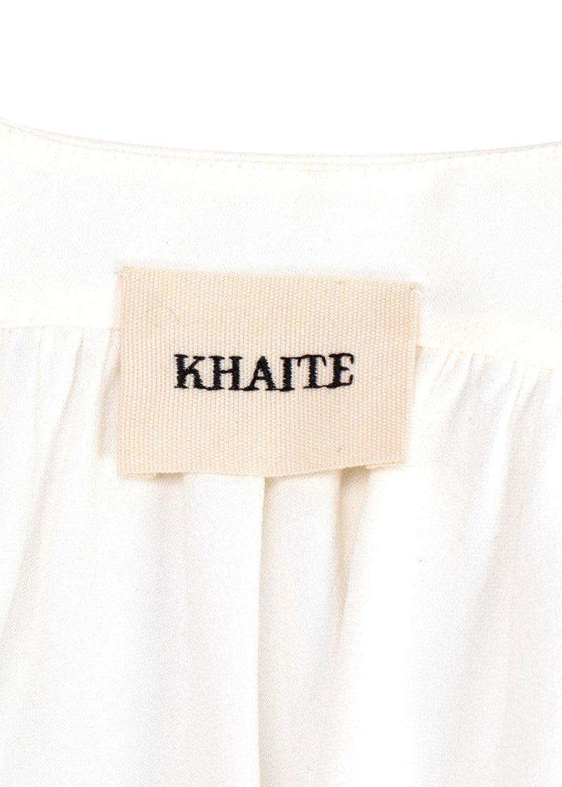 Khaite White Connie Midi Dress