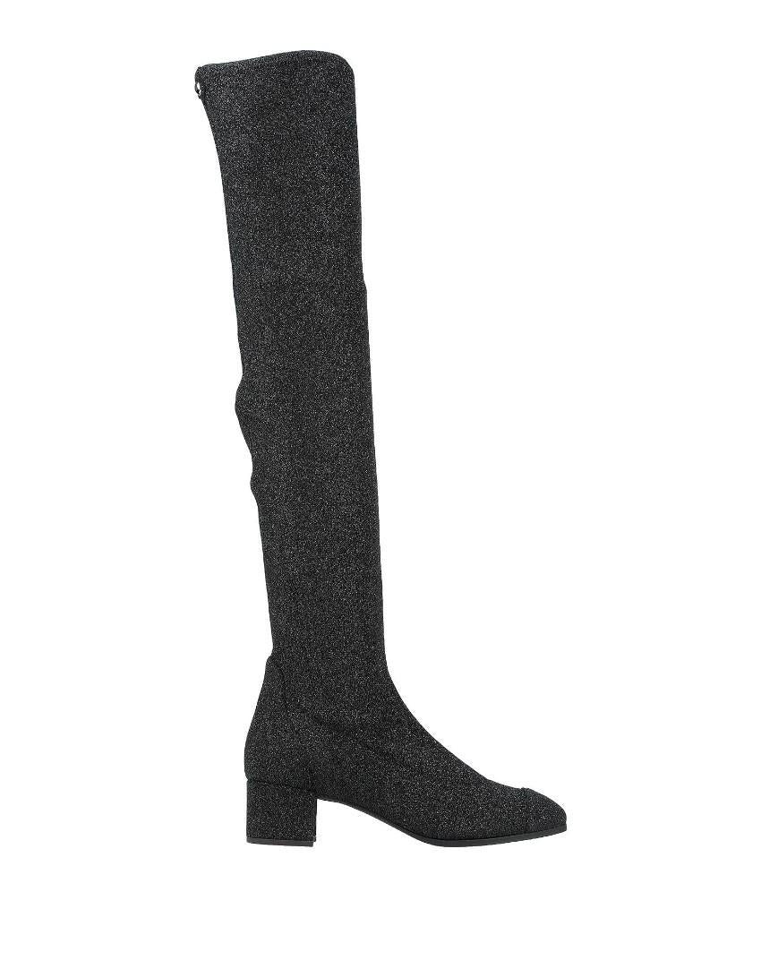 Giuseppe Zanottio Black Glitter OTK Boots