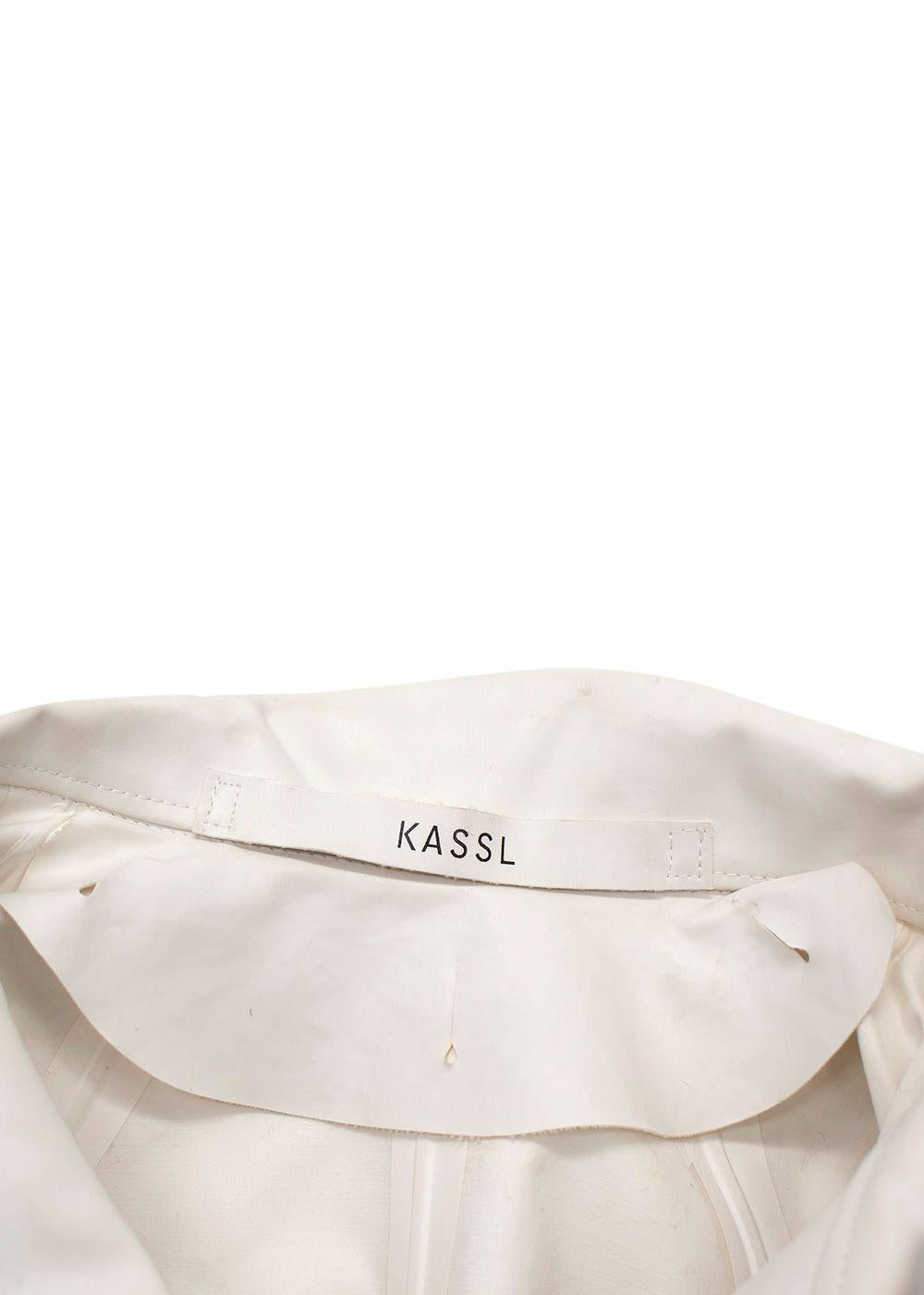Pause KASSL Edition White Single Breasted Trench Coat