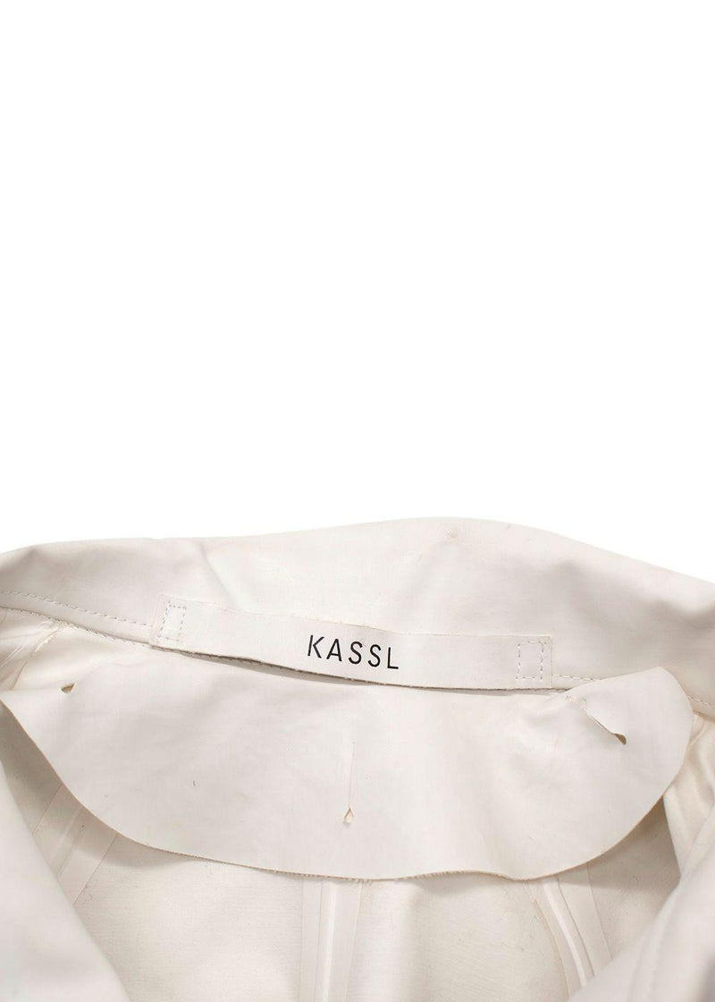 Pause KASSL Edition White Single Breasted Trench Coat