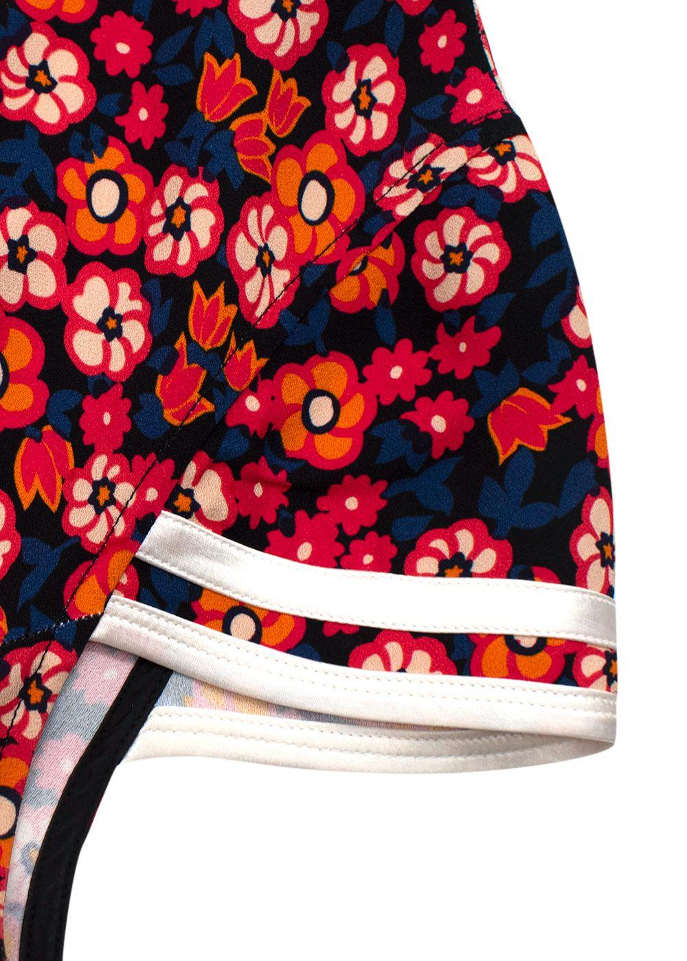 Marni Floral Dress with Cap Sleeves