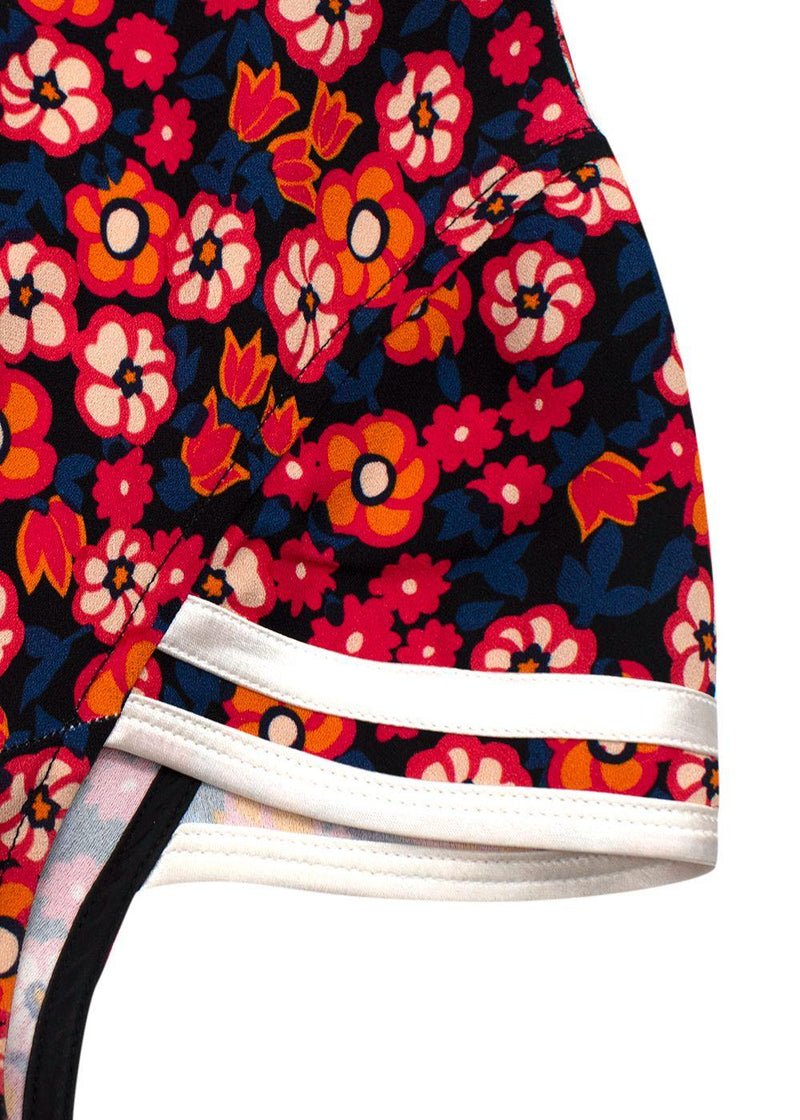 Marni Floral Dress with Cap Sleeves