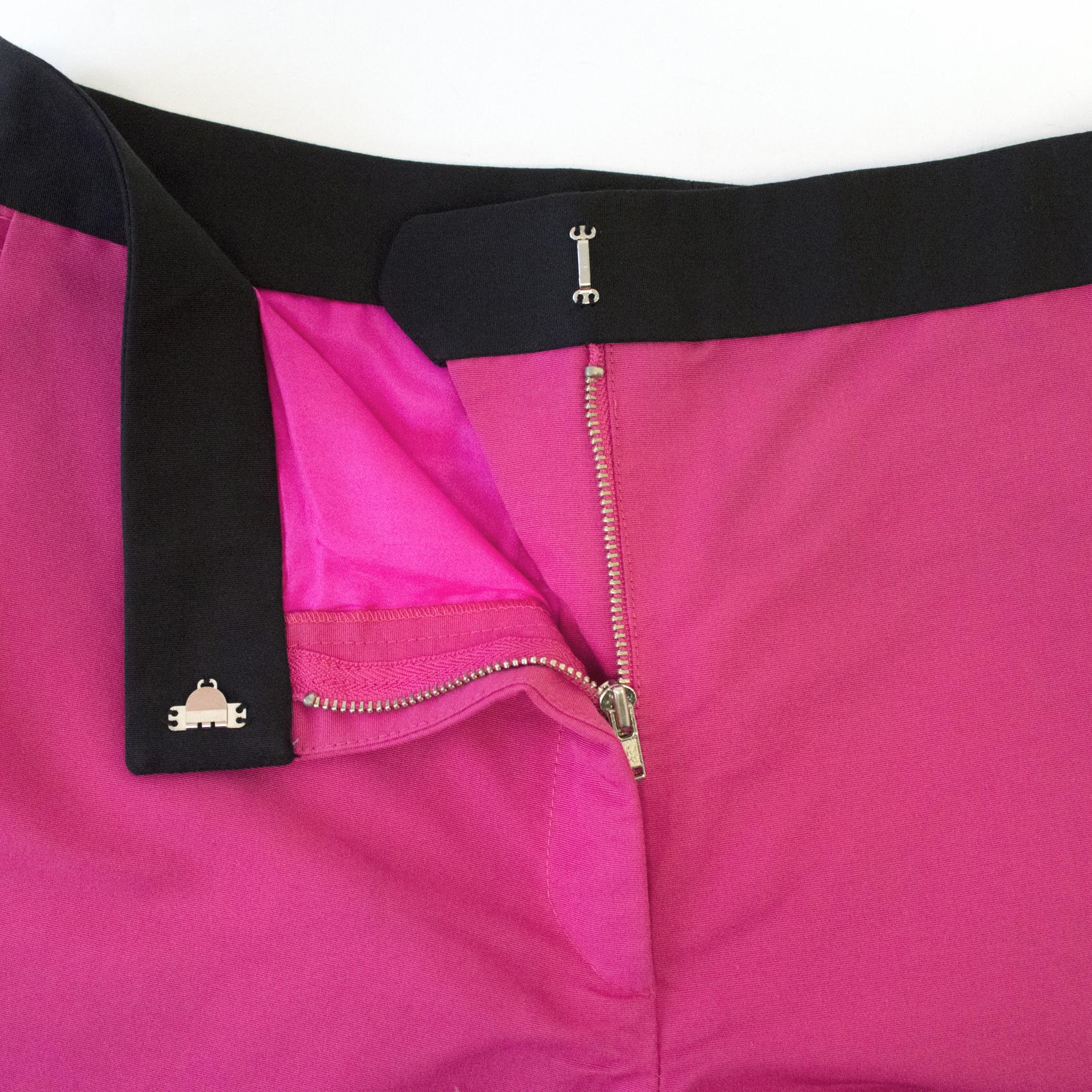 Prabal Gurung Pink Trousers with Black Silk Trim