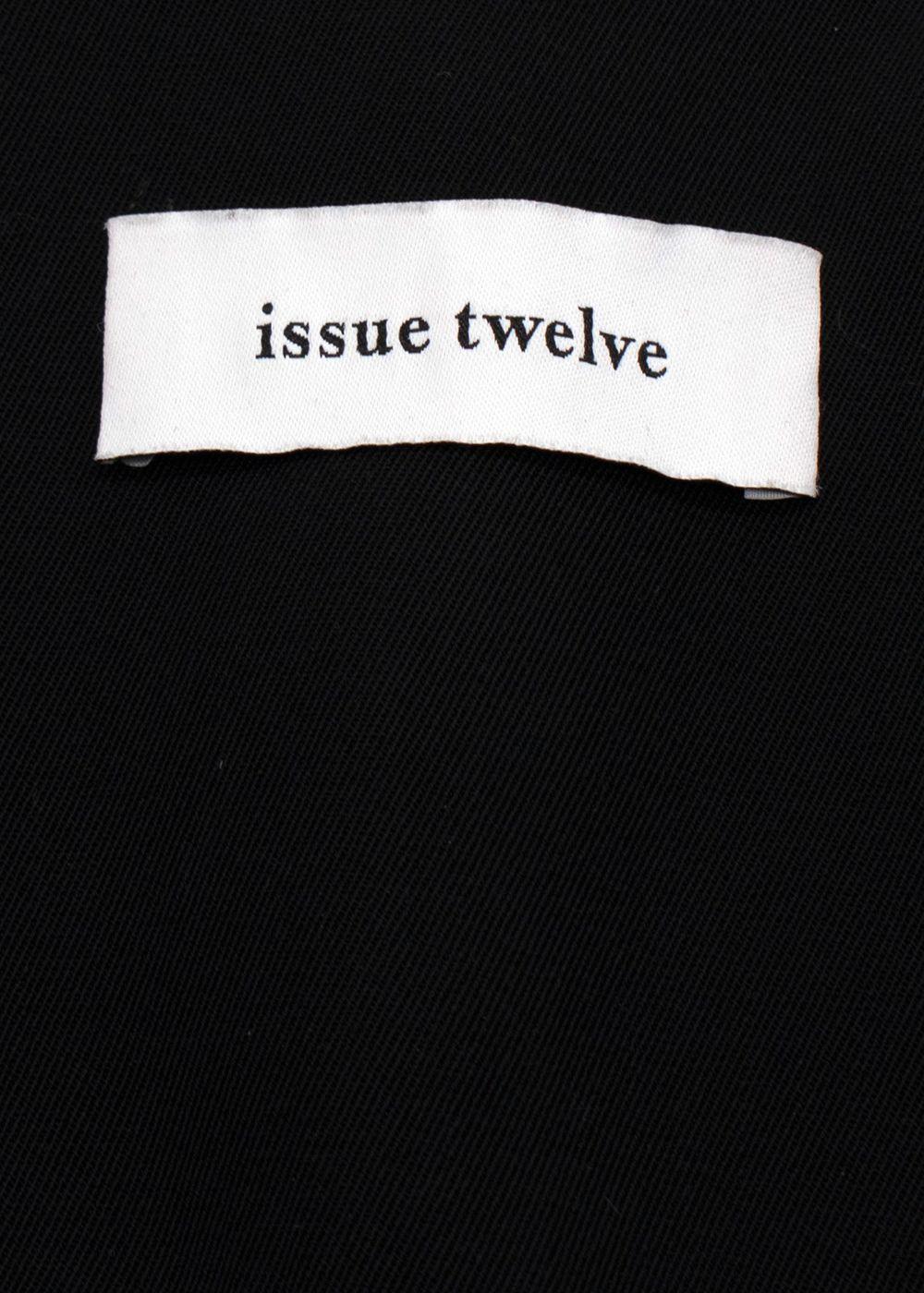 Issue Twelve Black Collarless Single Breasted Blazer