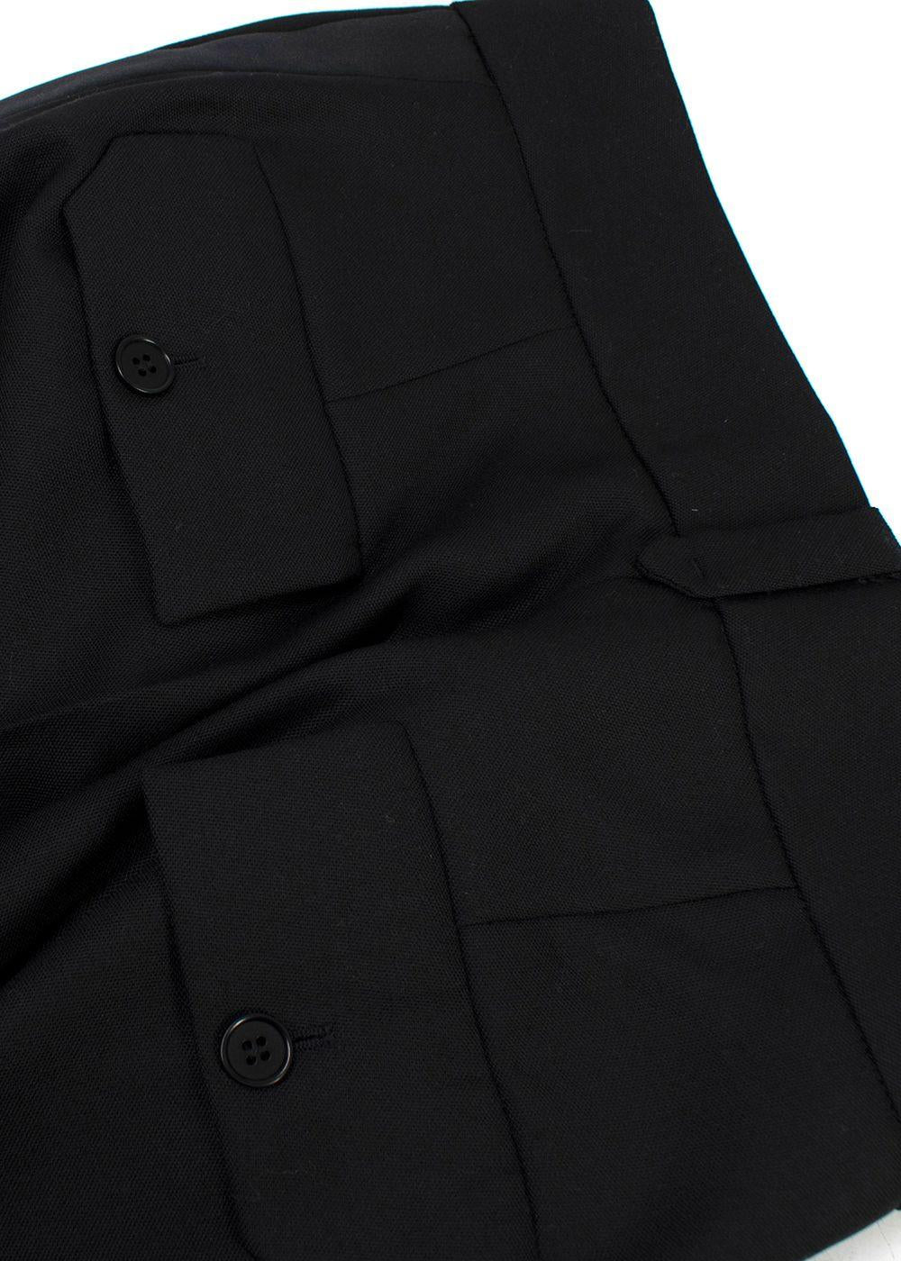 Racil Classic Black Wool Suit Trousers