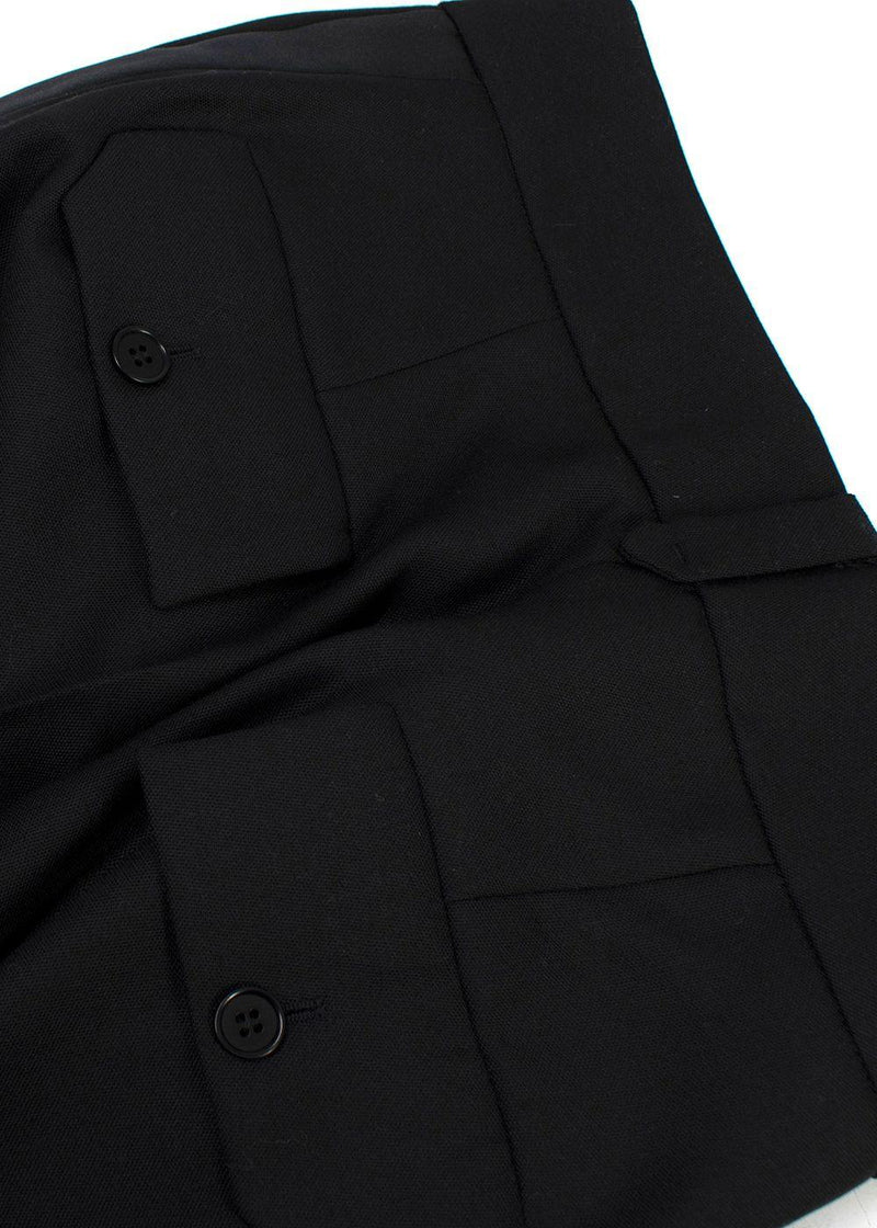 Racil Classic Black Wool Suit Trousers