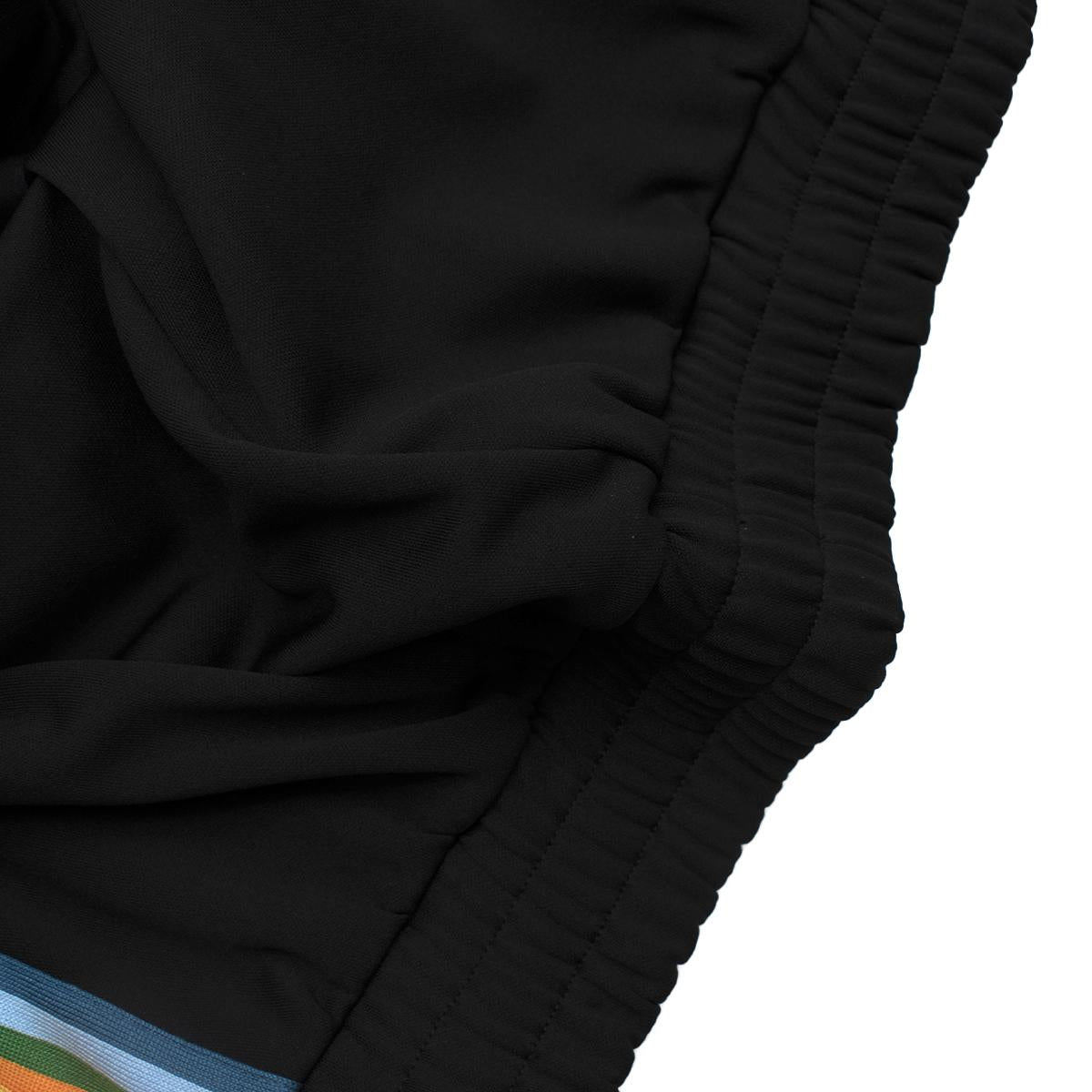 Palm Angels Black Rainbow Side Straps Track Pants