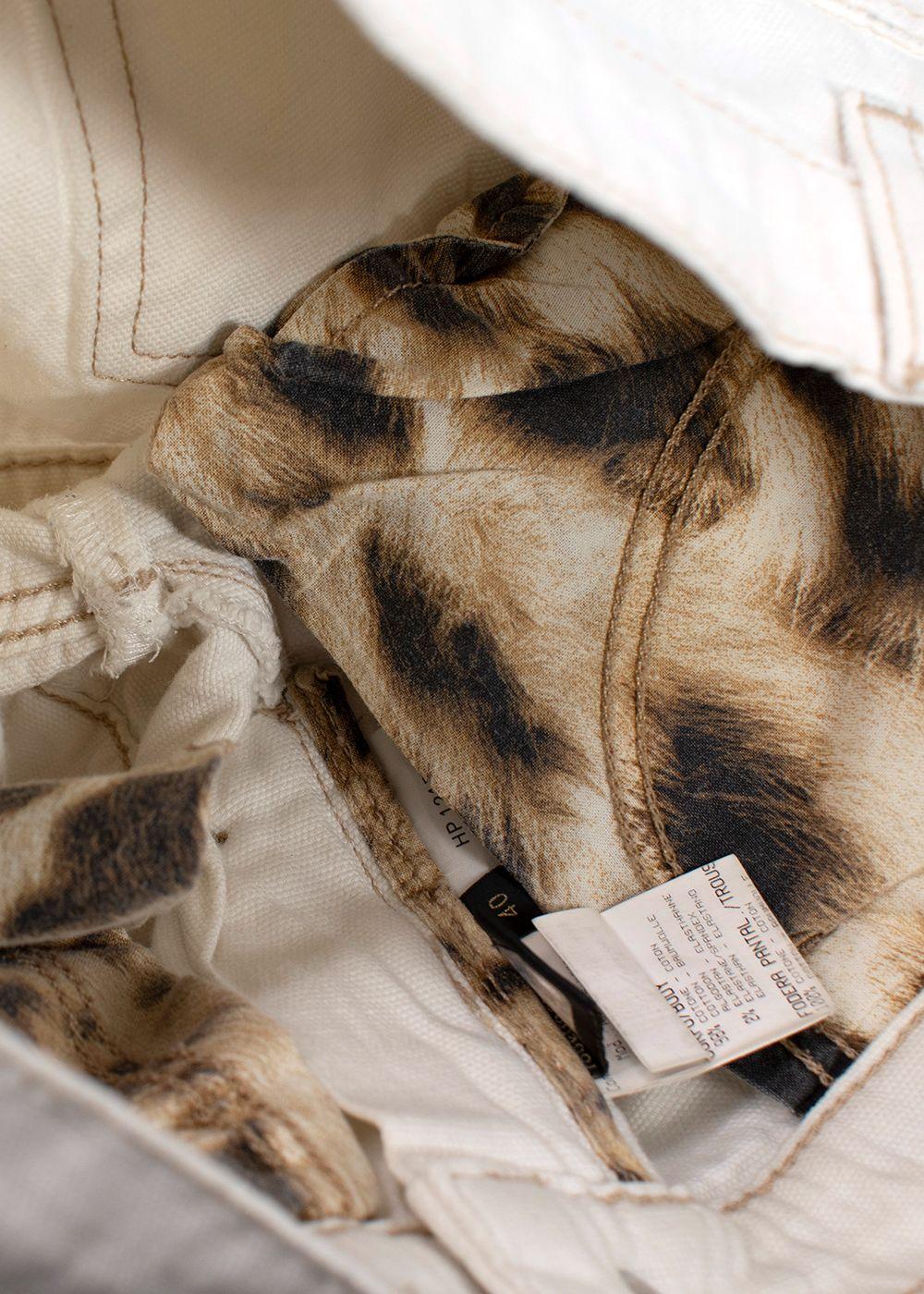 Roberto Cavalli White Denim Shorts