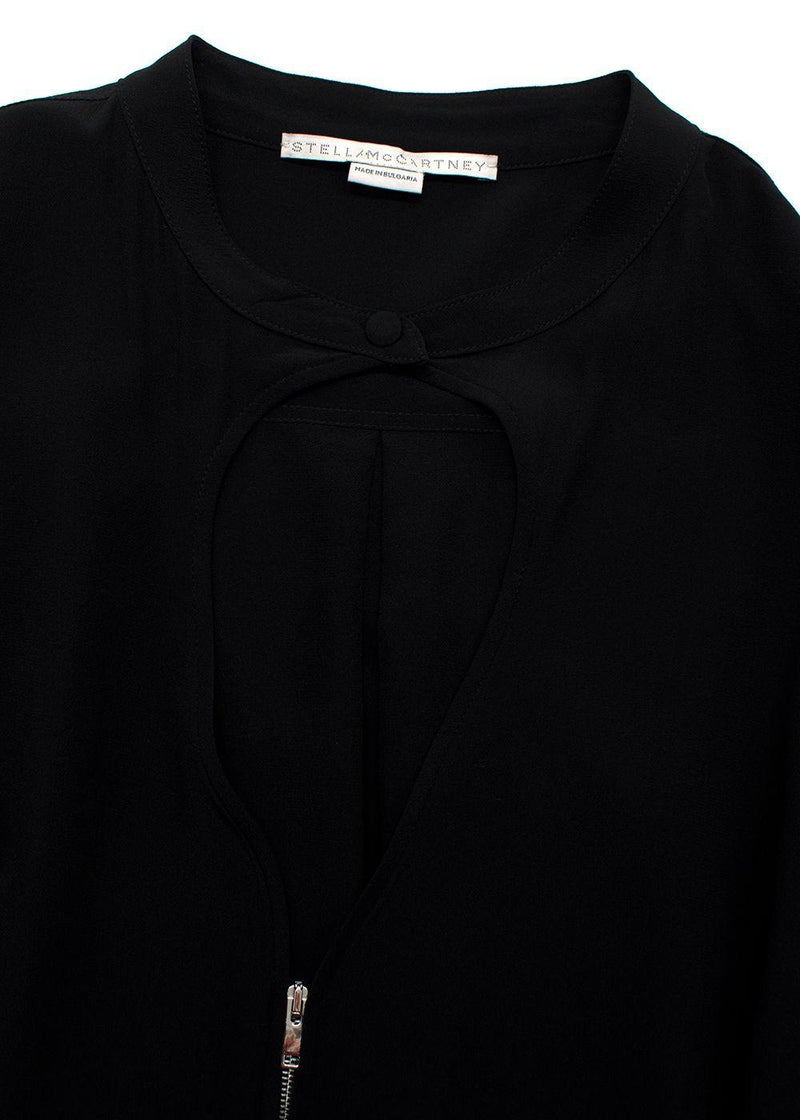 Stella McCartney Black Zip Through Silk Dress