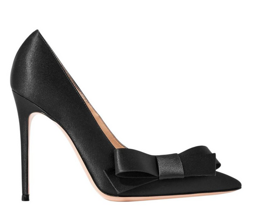 Gianvito Rossi Kyoto 100 Bow-embellished Satin Pumps