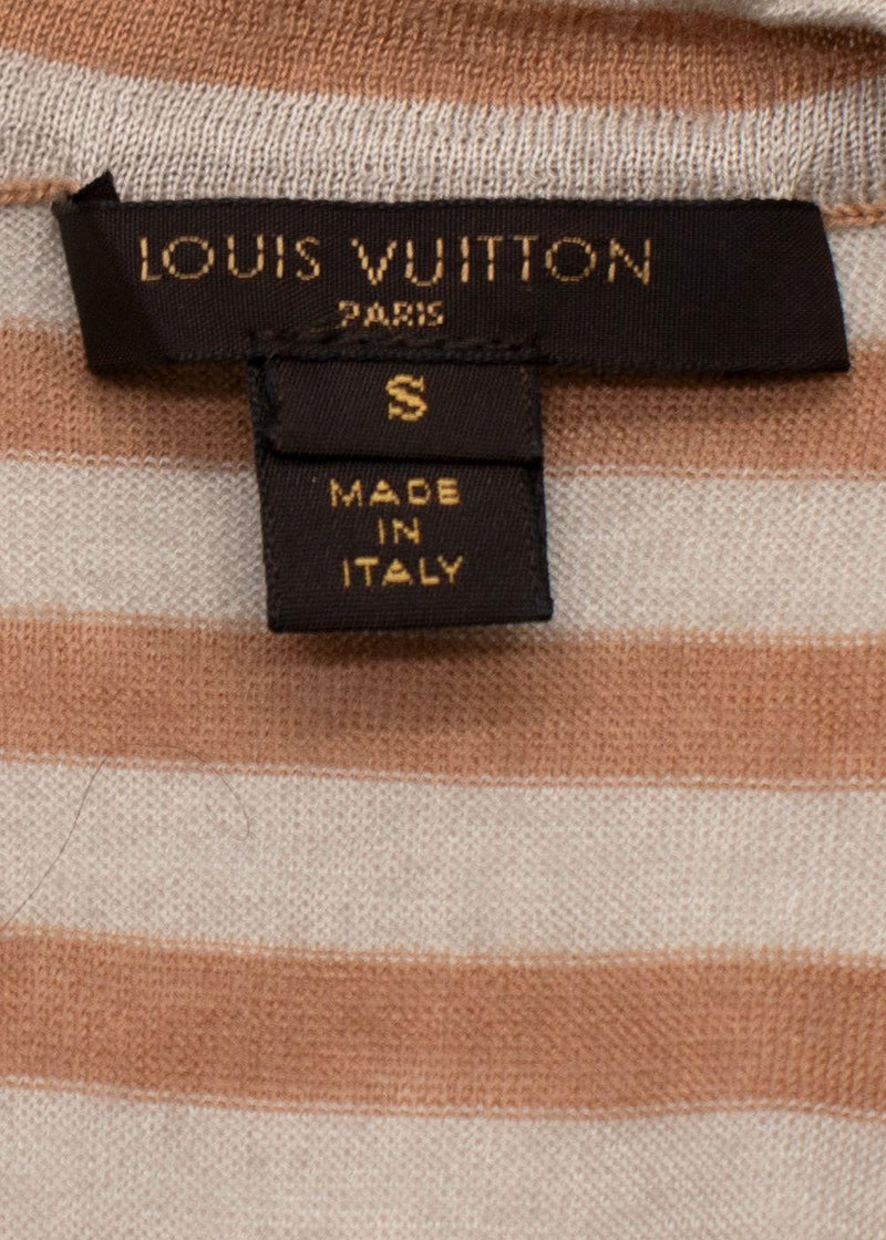 Louis Vuitton Brown Cashmere and Silk Blend Scoop Neck Vest