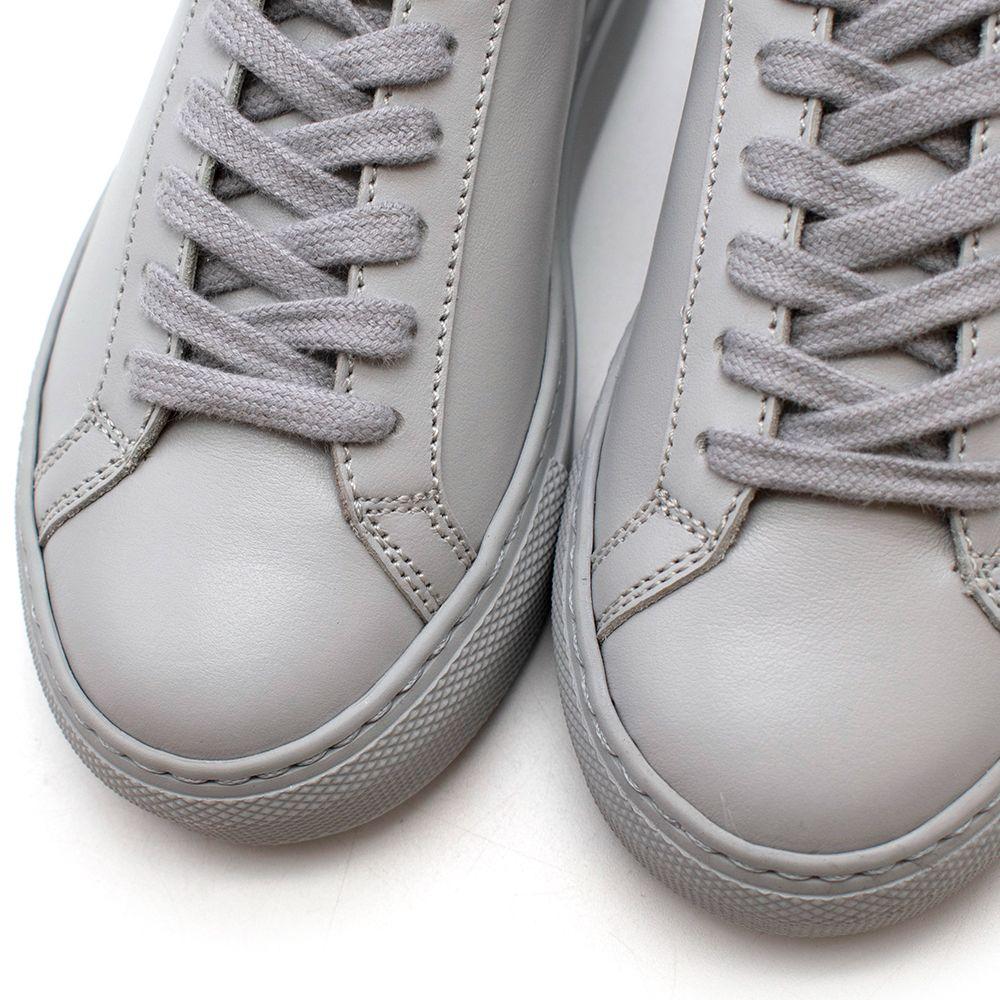 Achilles Grey Leather Trainers