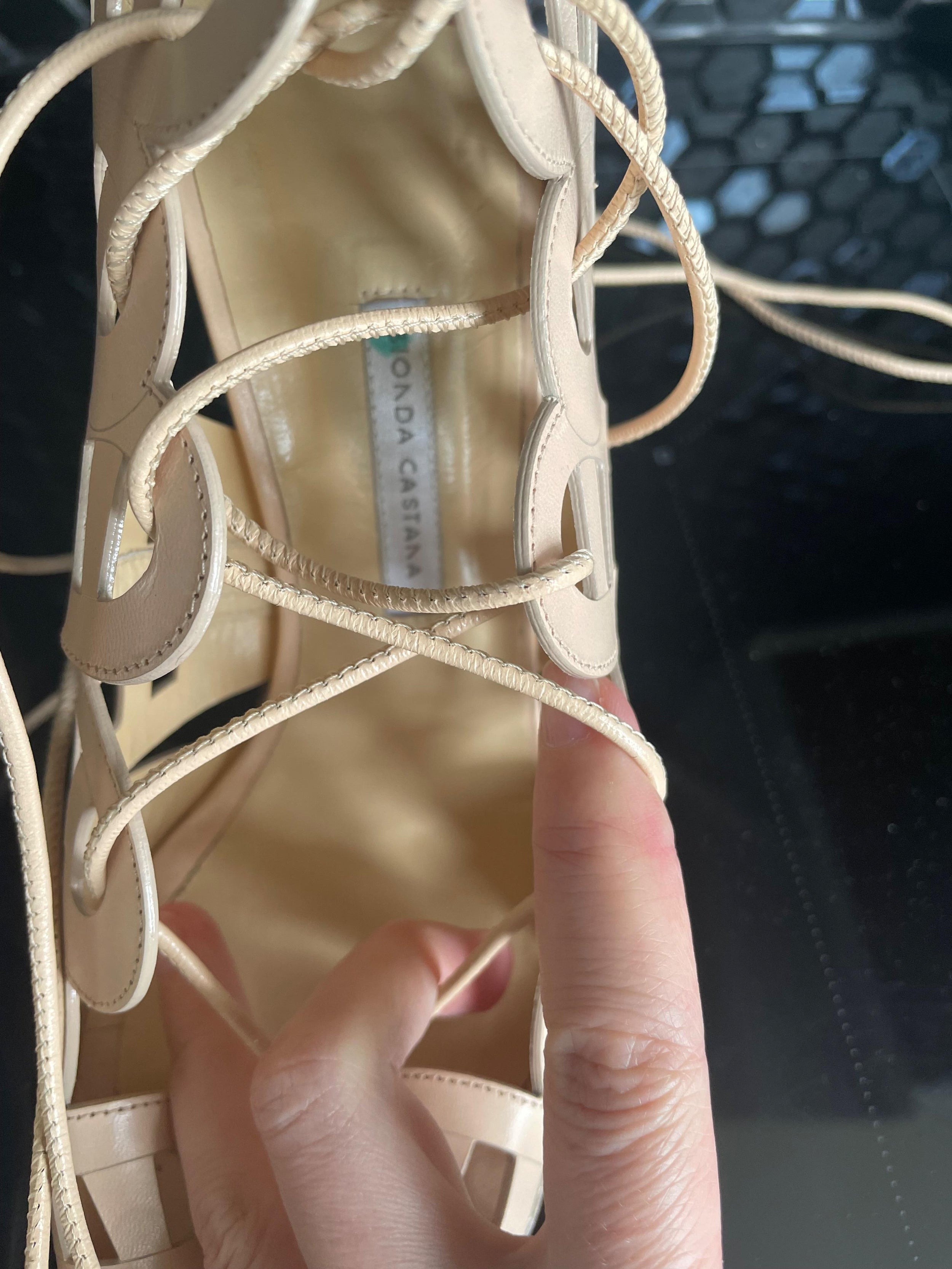 Laser Cut Leather Sandals