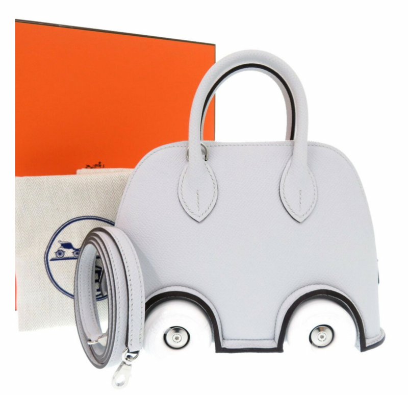 Hermès Bolide On The Wheels Grey Epsom Leather