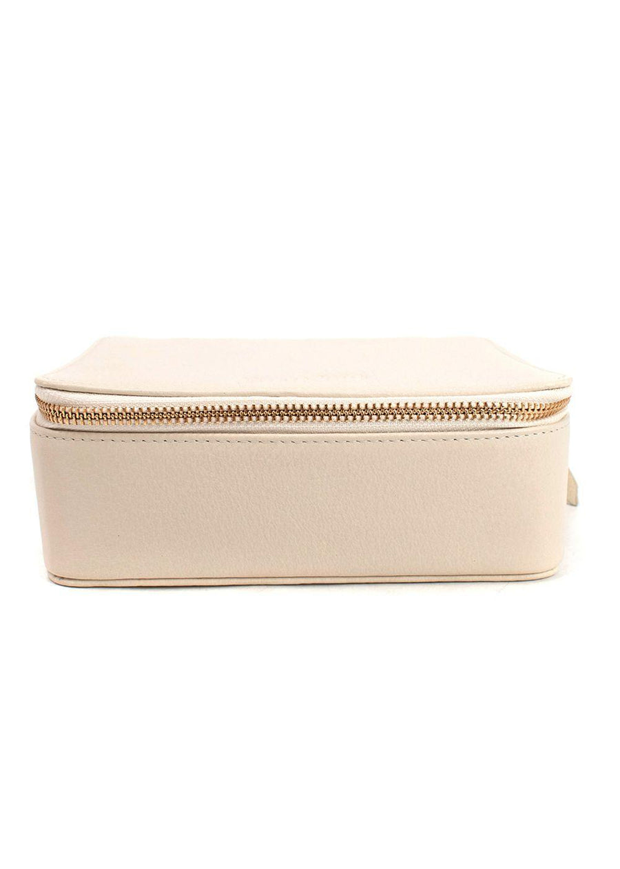 Breitling Cream Leather Travel Jewellery and Cosmetics Case
