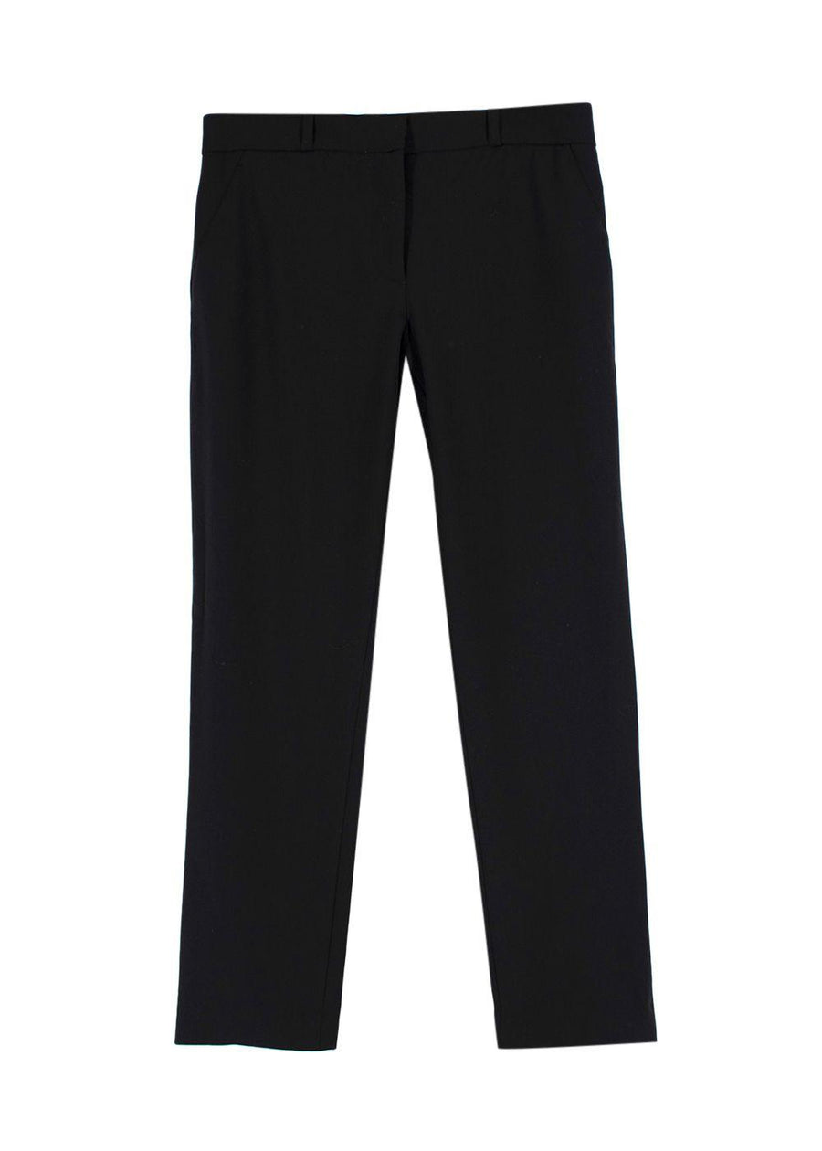 The Row Black Straight Leg Tailored Trousers