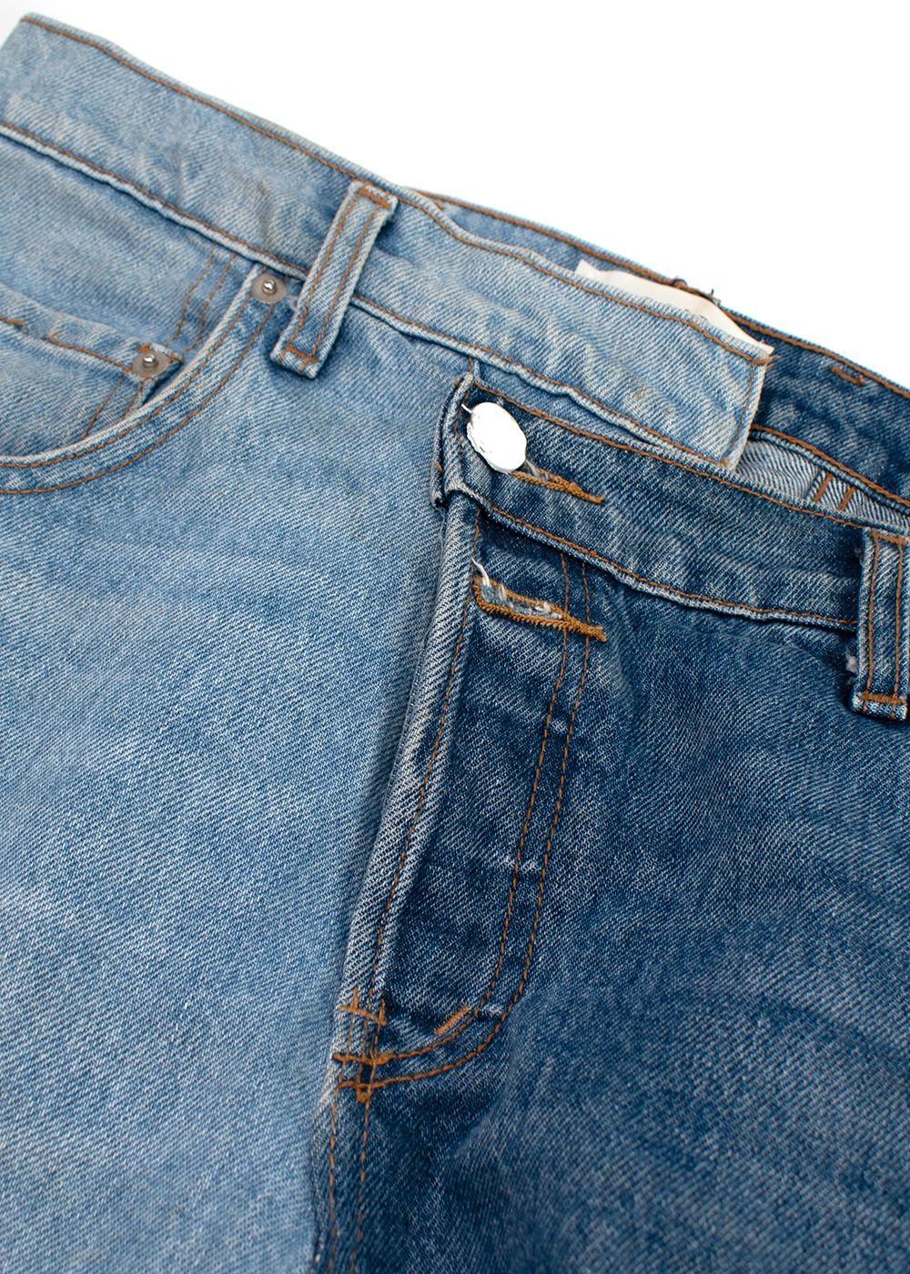Monse Two-Tone Asymmetric Waistband Jeans