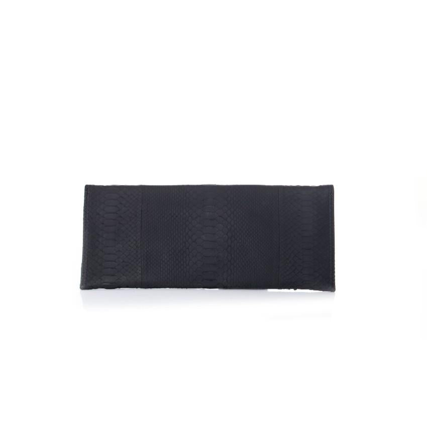 Maison Du Posh Rubber Python Knuckle Clutch