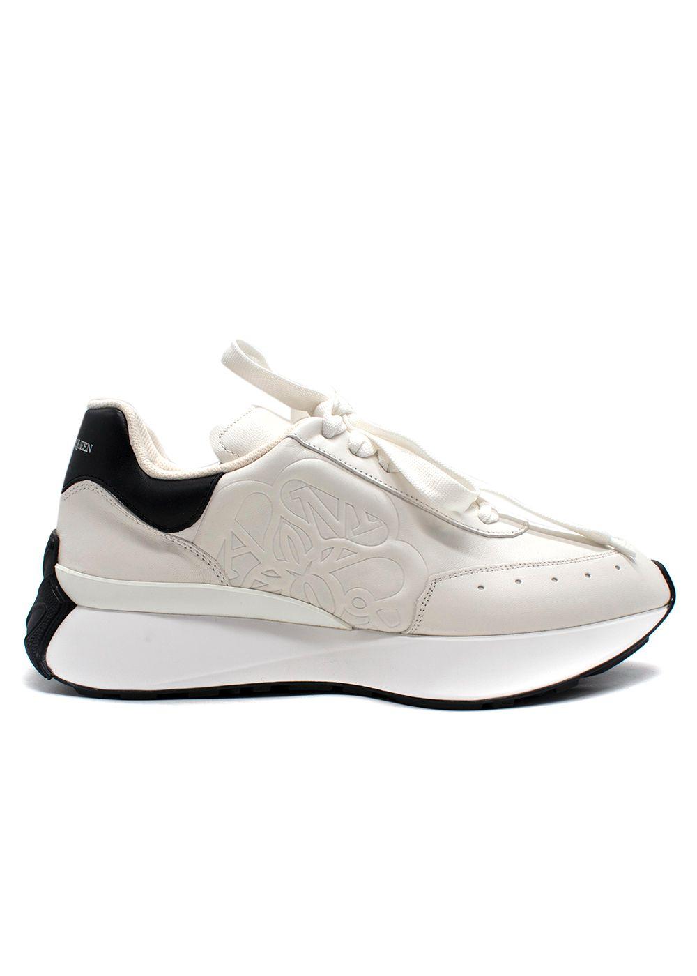 Alexander McQueen White Sprint Runner Nappa Leather Trainers