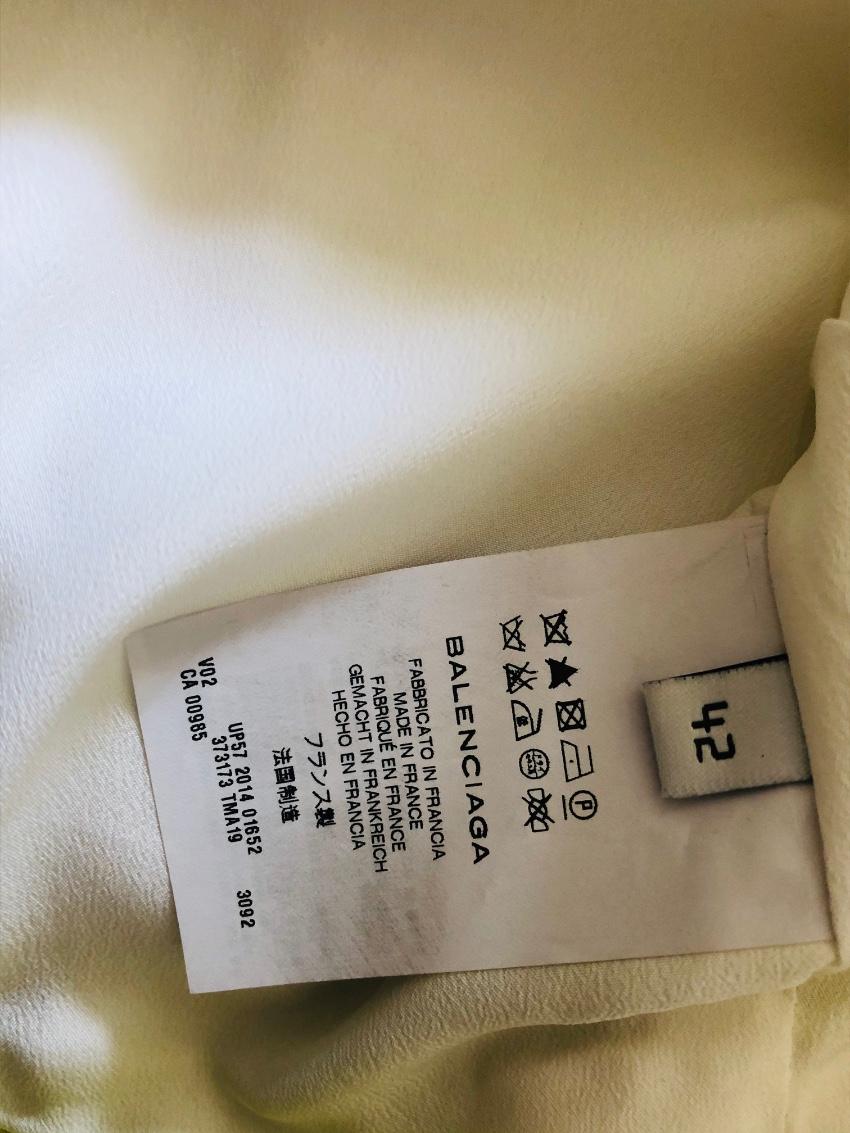 Balenciaga Yellow and White Skirt and Jacket Set