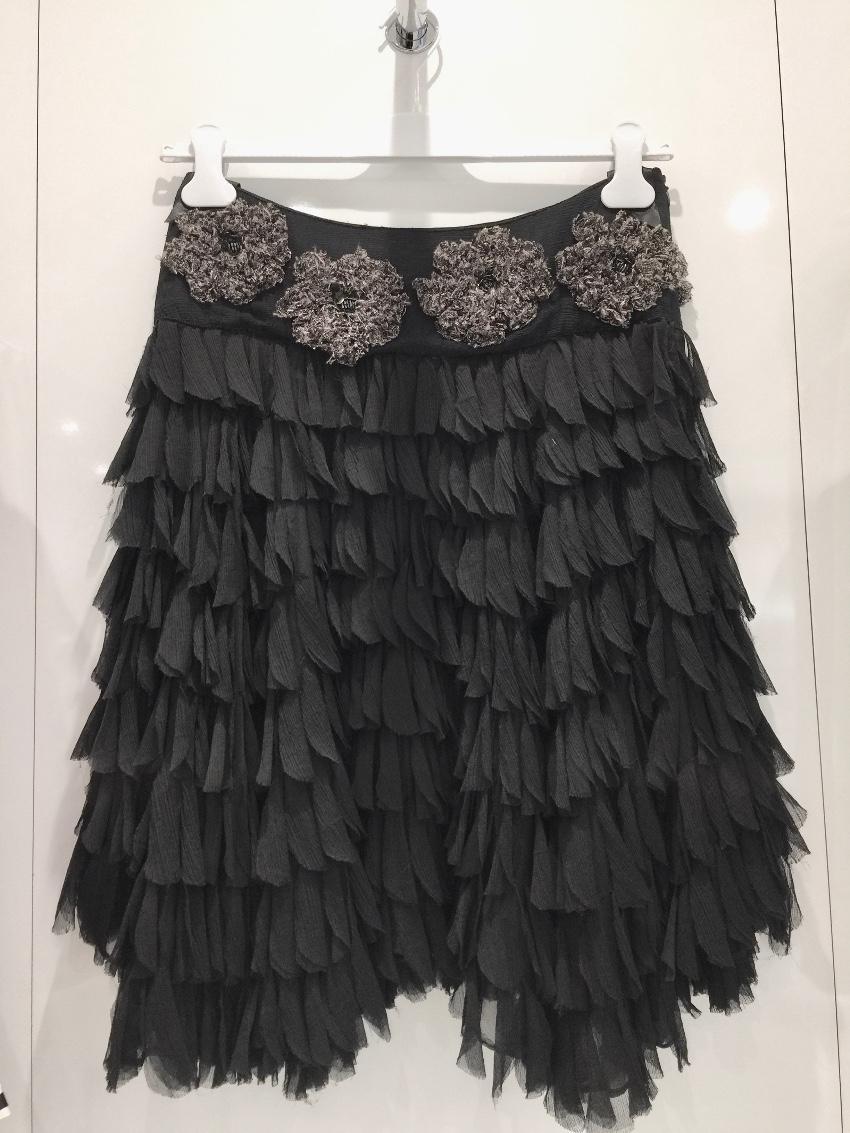 Eric Way Couture Silk Feathers Skirt