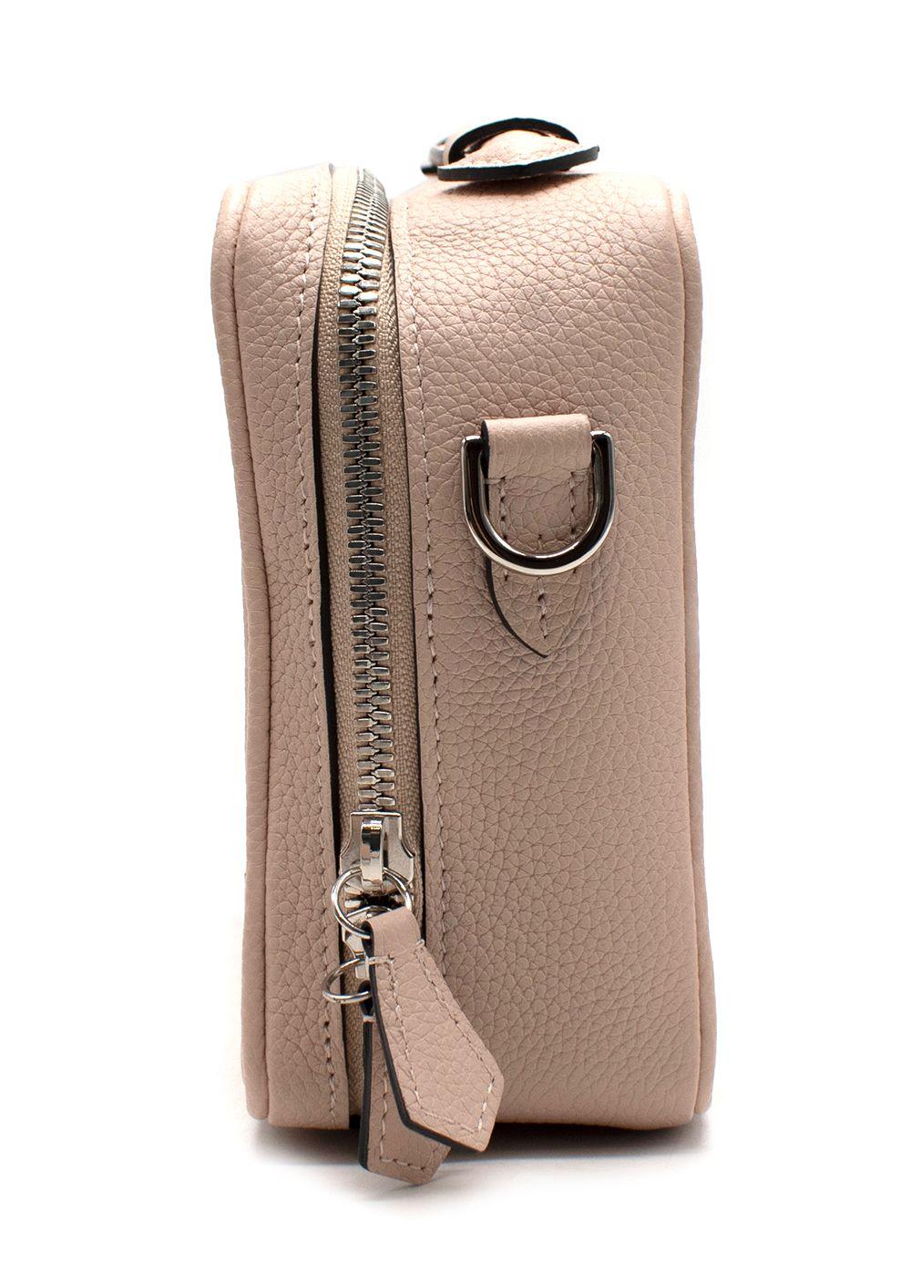 Moynat Camera Very Pale Pink Leather Crossbody Bag