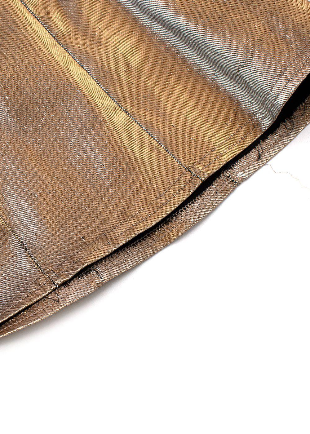 Gold Lurex Mini Skirt