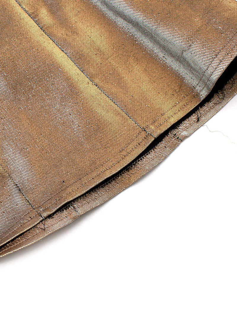 Gold Lurex Mini Skirt