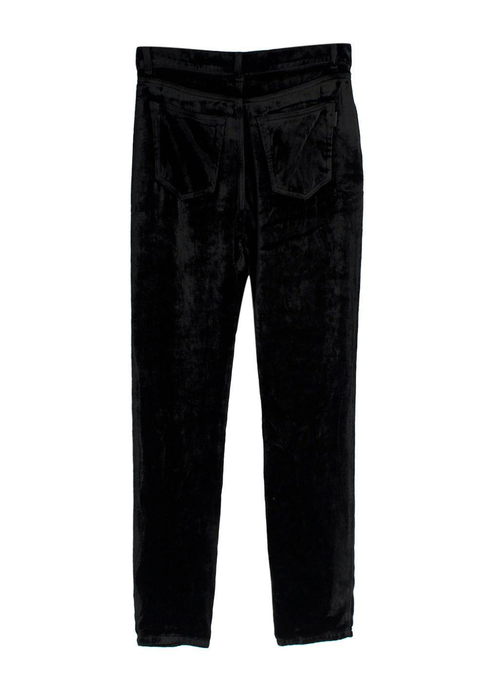 Saint Laurent Black Velvet Trousers