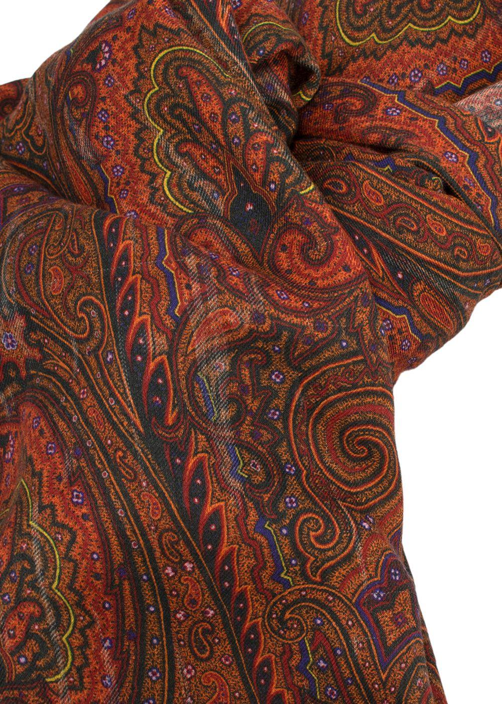 Etro Cashmere Blend Paisley Print Scarf