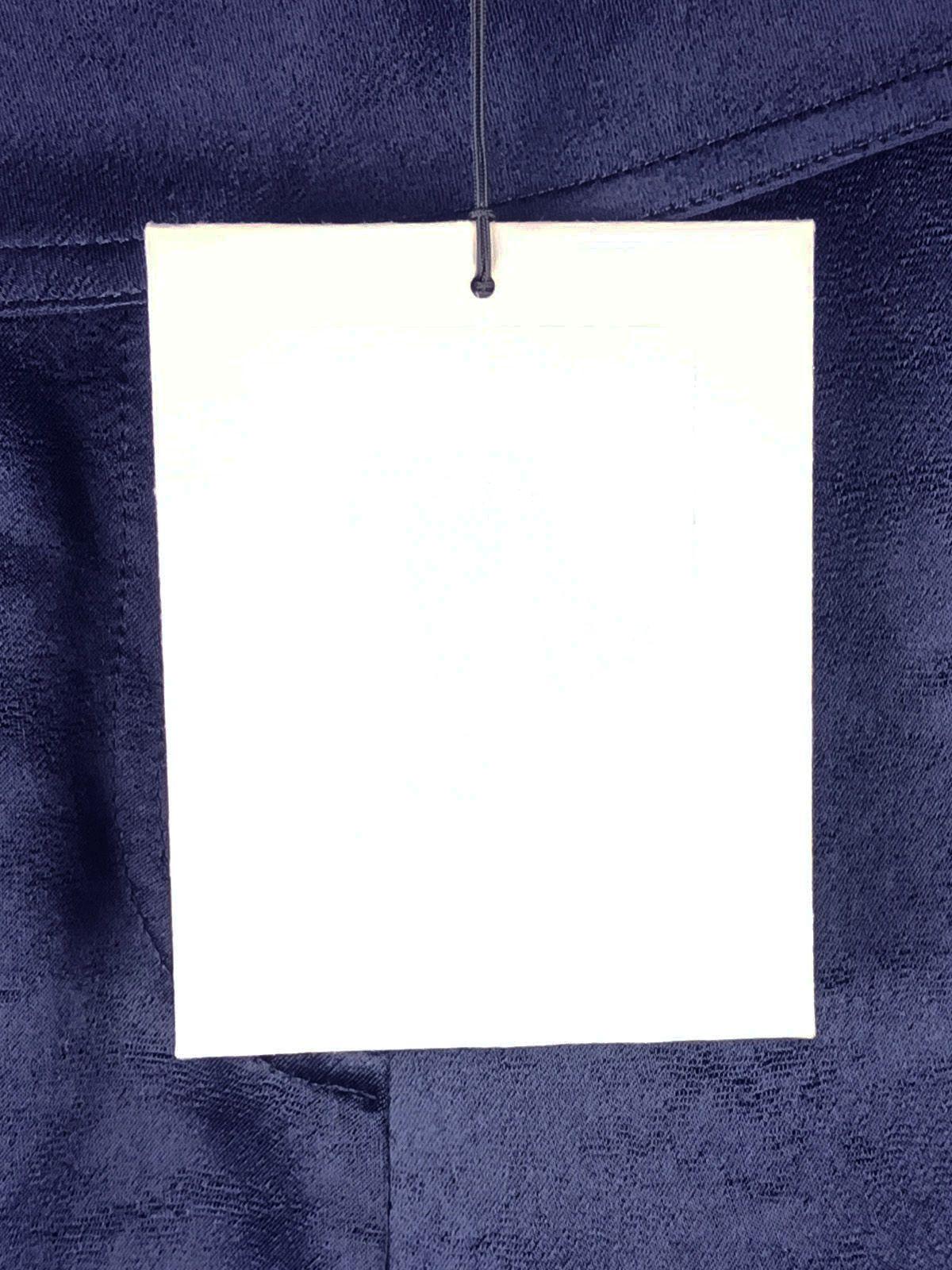 Blue hammered satin trousers