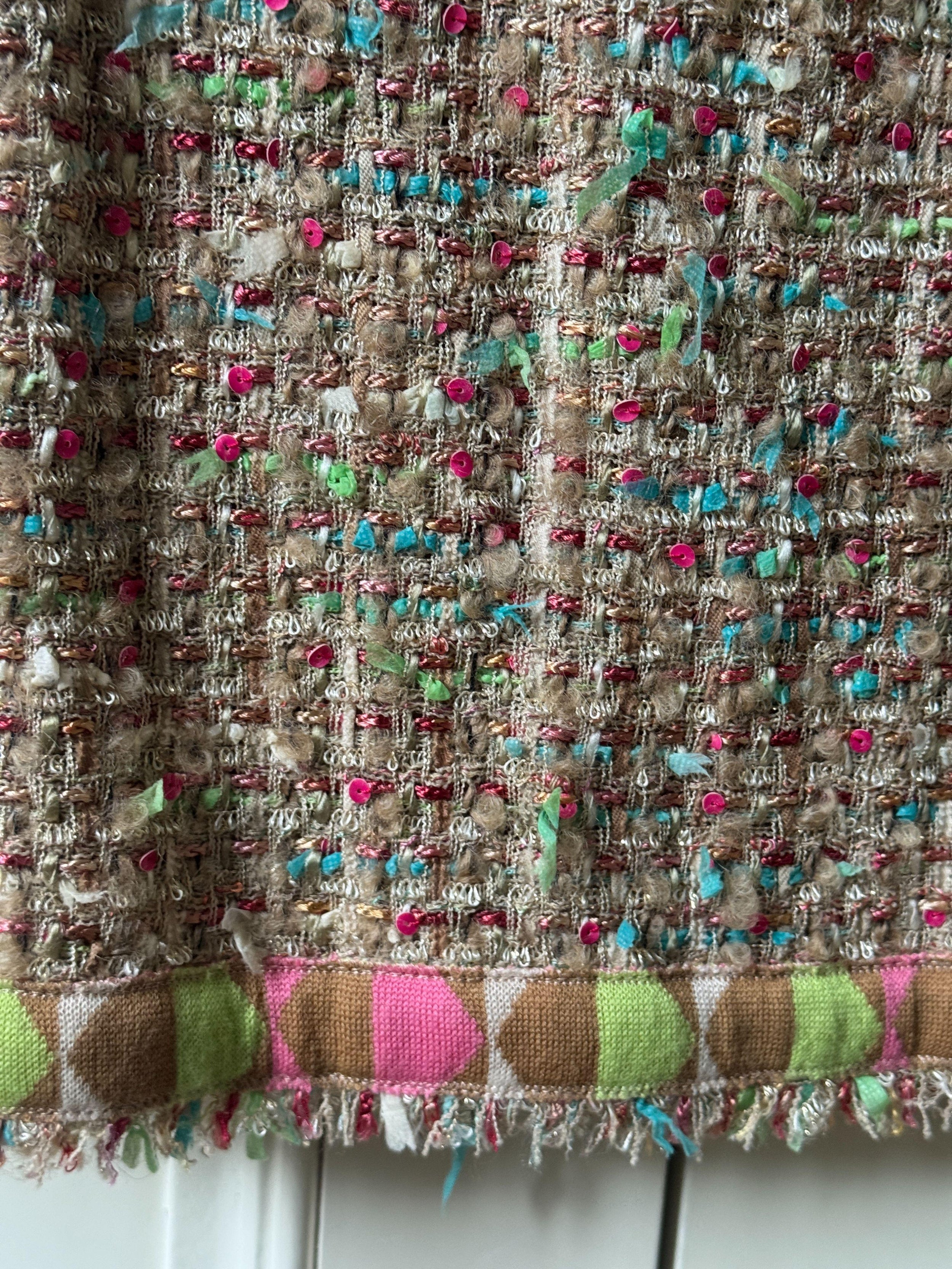 Chanel Karl Lagerfeld 2005 Multi Colour Tweed Skirt