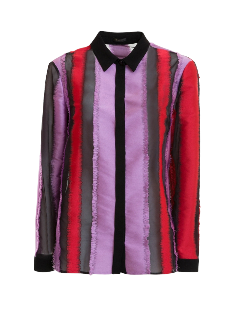 Silk Fringed Striped Shirt