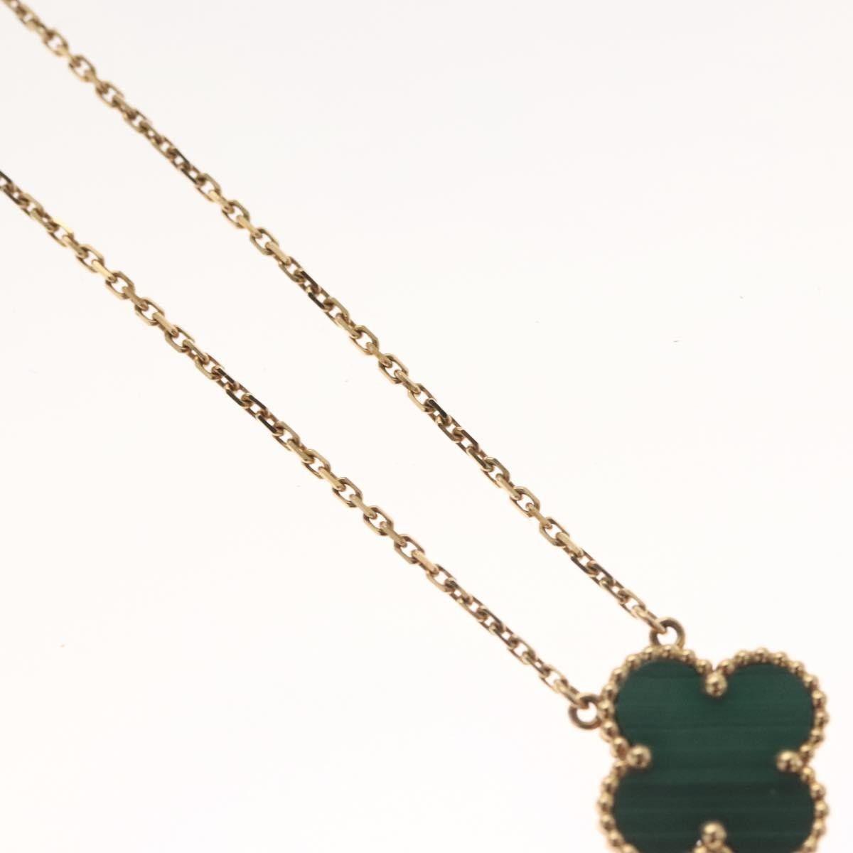 Van Cleef & Arpels Vintage Malachite Alhambra Pendant Necklace