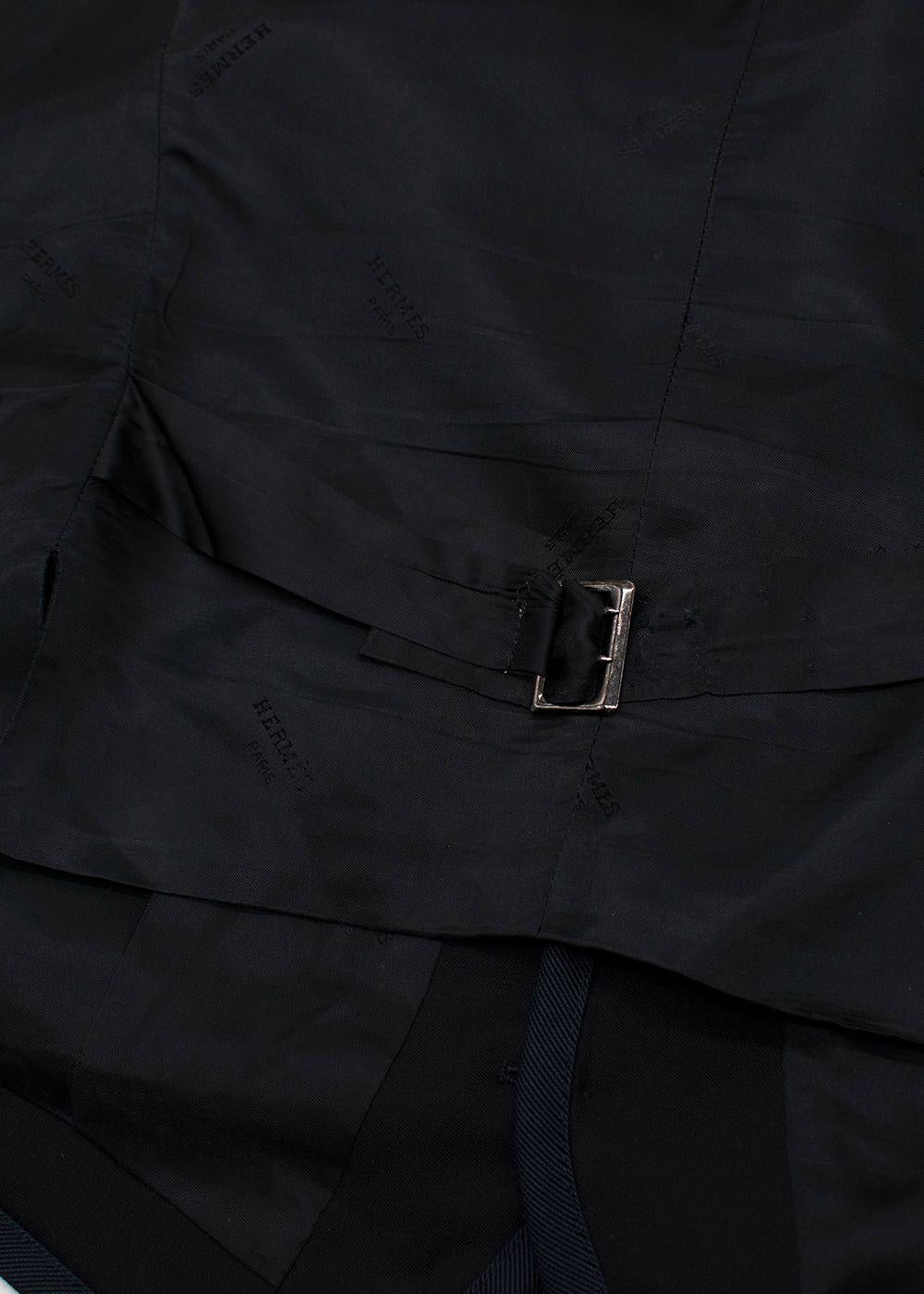 Hermès Black Button Front Waistcoat