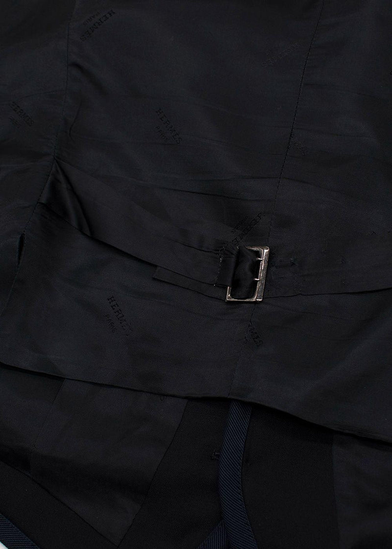 Hermès Black Button Front Waistcoat