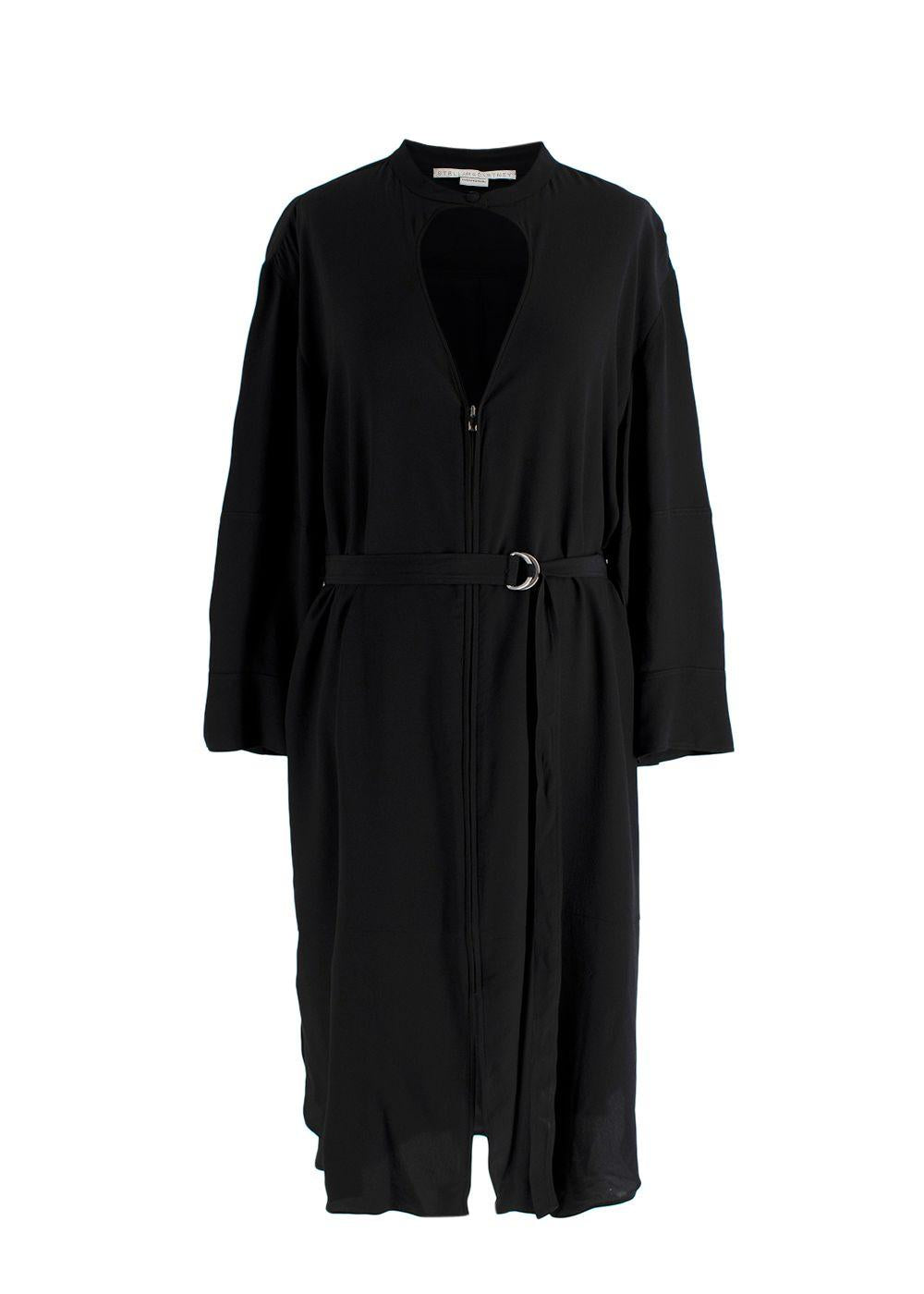 Stella McCartney Black Zip Through Silk Dress