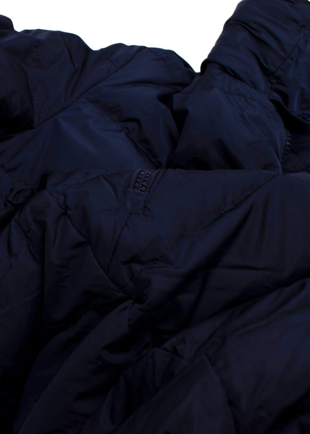 Moncler Navy Flammette Long Down Puffer Coat
