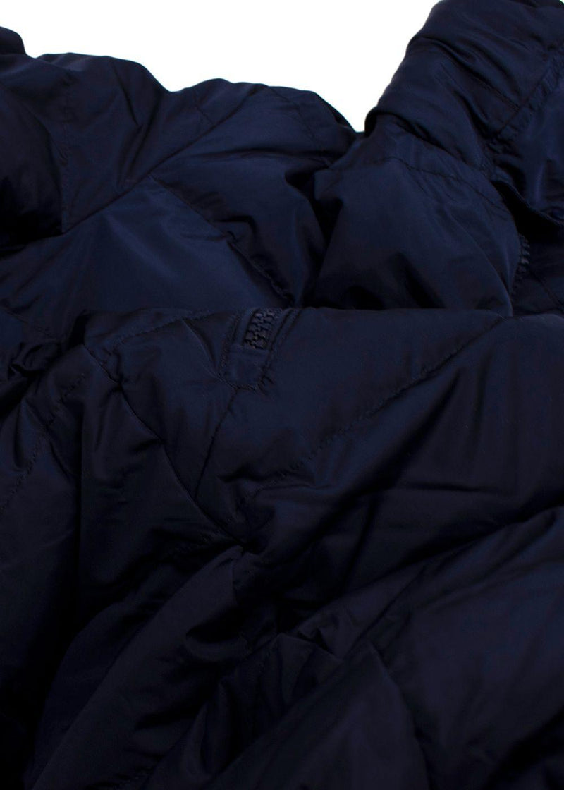 Moncler Navy Flammette Long Down Puffer Coat