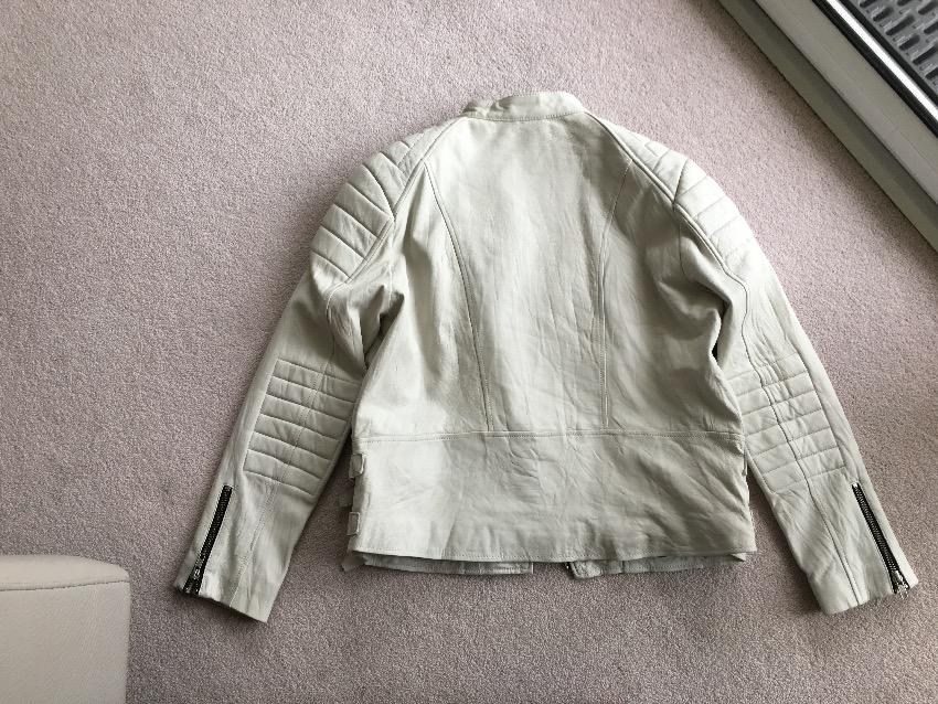 American Retro White Lamb Leather Jacket