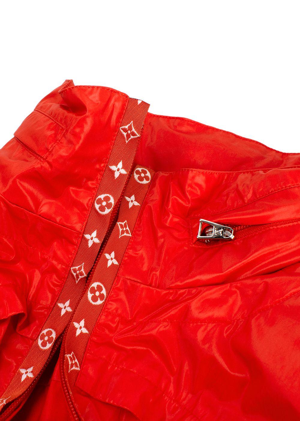 red sports zipper coat