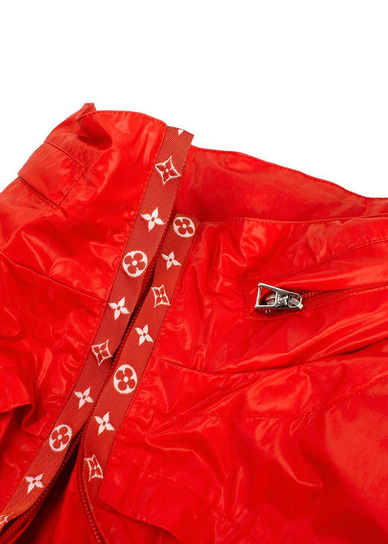 red sports zipper coat